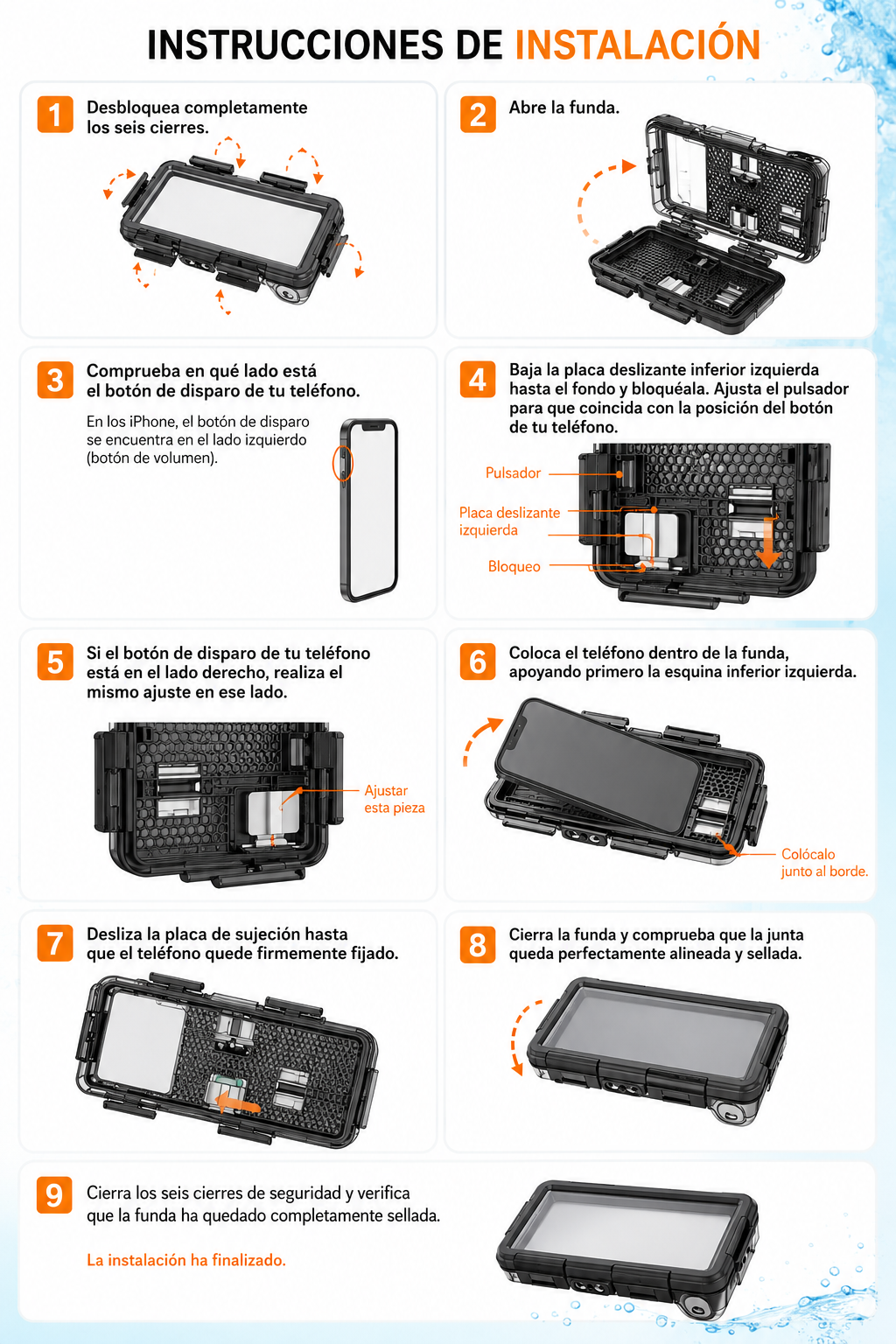 Funda Sumergible Universal para Móvil – Hasta 15m | Blue Moment