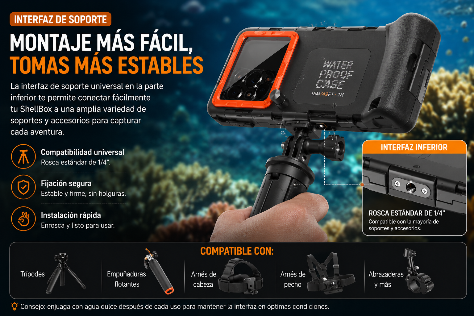 Funda Sumergible Universal para Móvil – Hasta 15m | Blue Moment